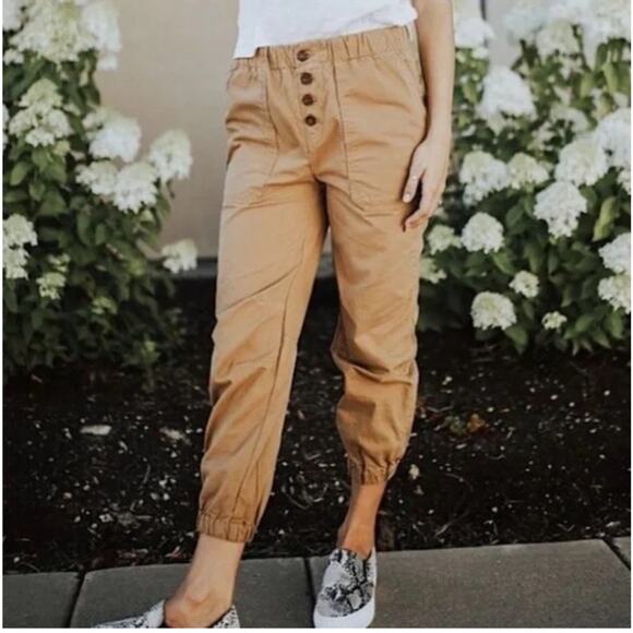 Free People Cadet Pull-On Joggers Brown Size S - Picture 1 of 8